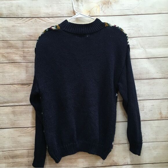 VINTAGE HUNTINGTON RIDGE SKI STYLE SWEATER IN NAVY BLUE‎ - Picture 6 of 6